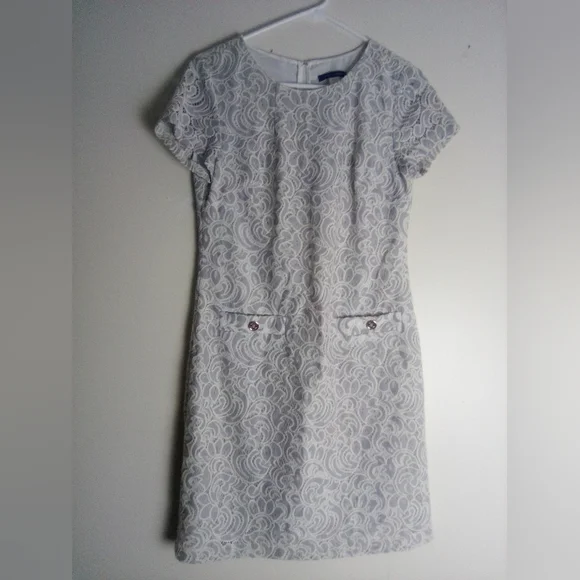 TOMMY HILFIGER  Elegant White Lace Dress SIZE 6 - Picture 3 of 7